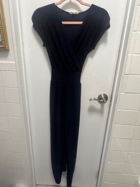 Rolla Coster Navy Blue Belted Wrap Jumpsuit